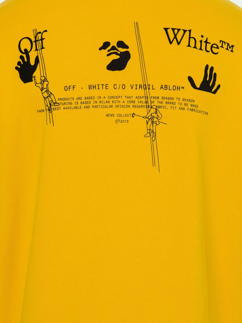OFF-WHITE Slim Fit Workers Hoodie Hoodie Yellow/Black