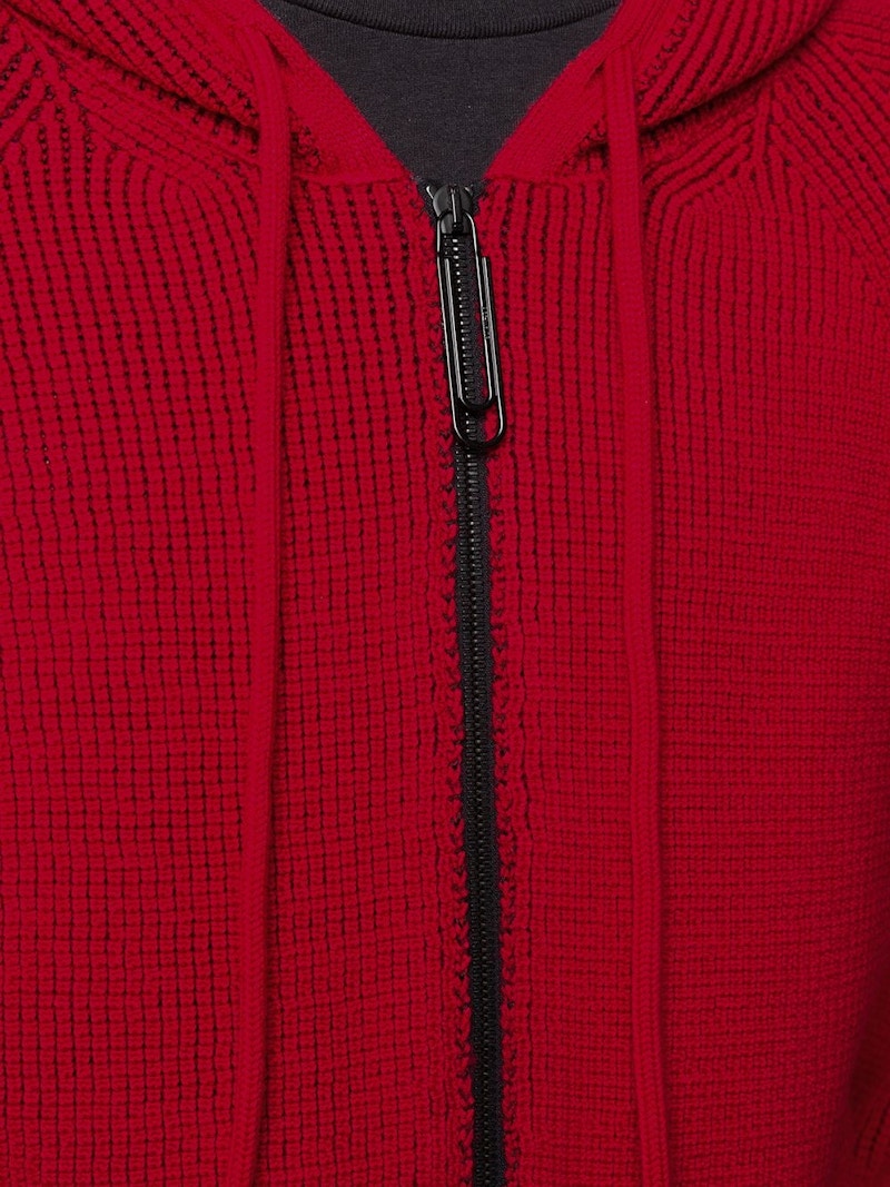 OFF-WHITE Slouch Zip-up Hoodie Red/Black