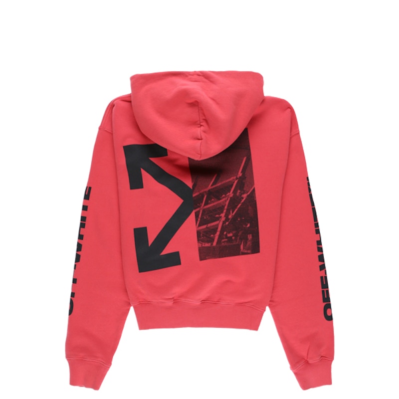 OFF-WHITE Splitted Arrows Hoodie Red/Black