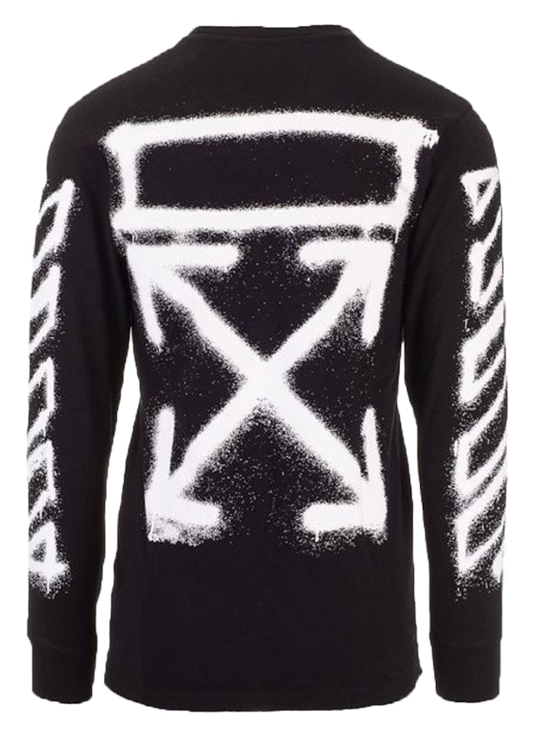 OFF-WHITE Spray Marker Arrows Long Sleeve T-shirt Black White