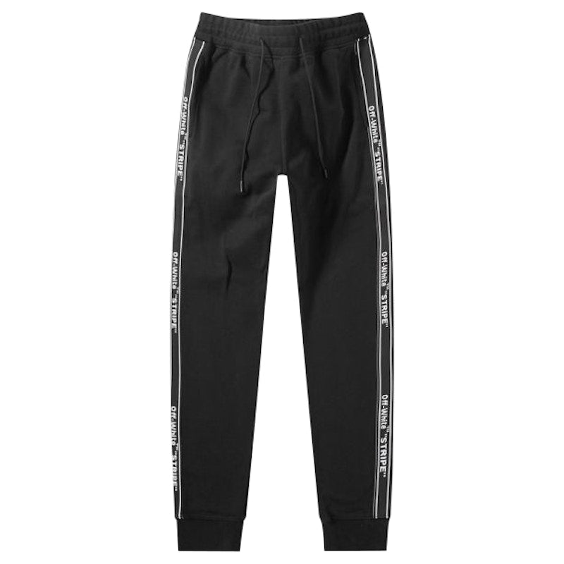 OFF-WHITE Stripe Sweatpants Black/White