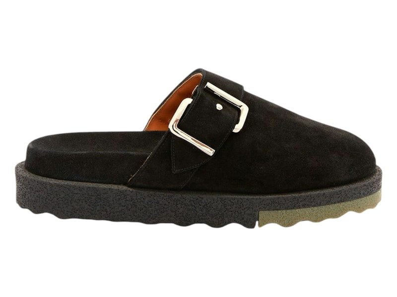OFF-WHITE Suede Spongesole Clogs Black
