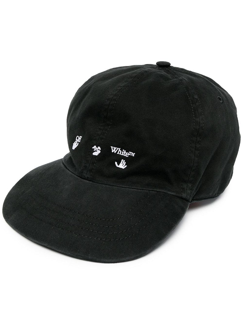 OFF-WHITE Swimming Man Embroidered Baseball Cap Black/White