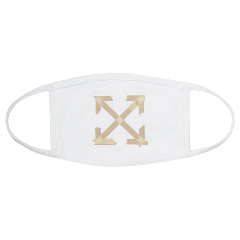 OFF-WHITE Tape Arrows Face Mask White/Beige