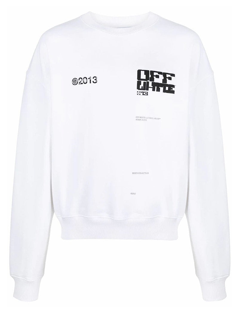 OFF-WHITE Tech Marker Crewneck White Black