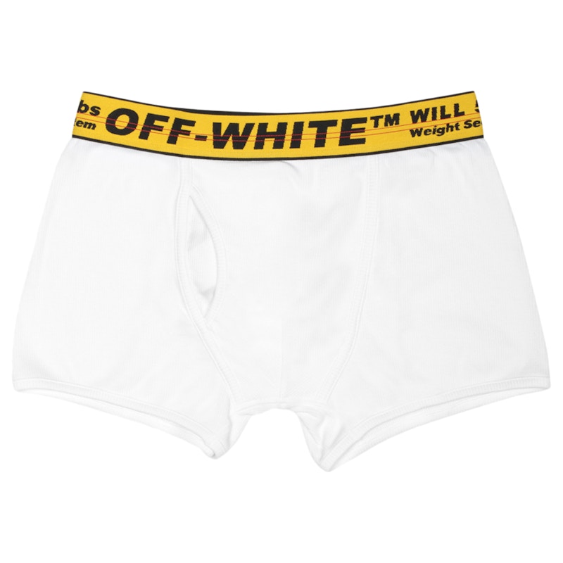 OFF-WHITE Three Pack Stretch Cotton Boxer Briefs (SS19) White/Yellow/Black