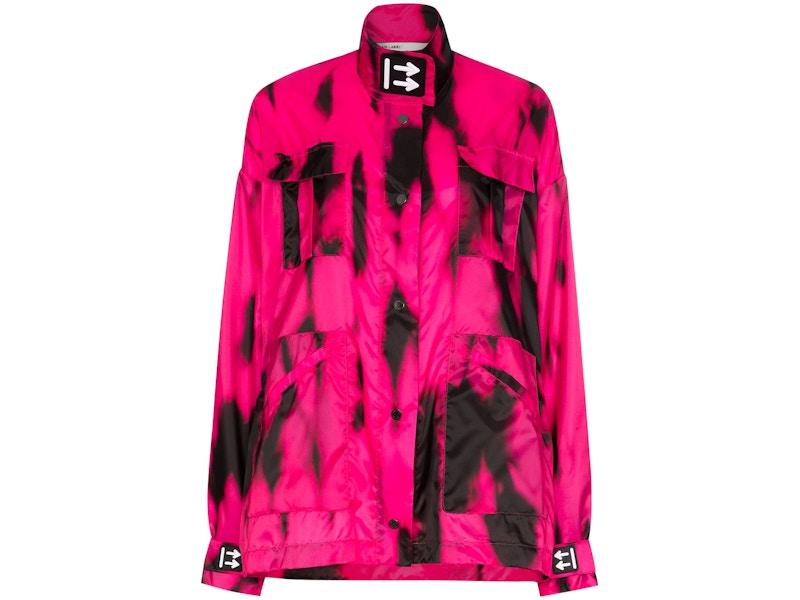 OFF-WHITE Tie Dye Track Coat Fuchsia