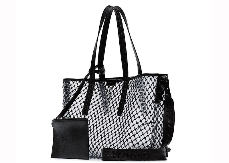 OFF-WHITE Tote Transparent Mesh Black