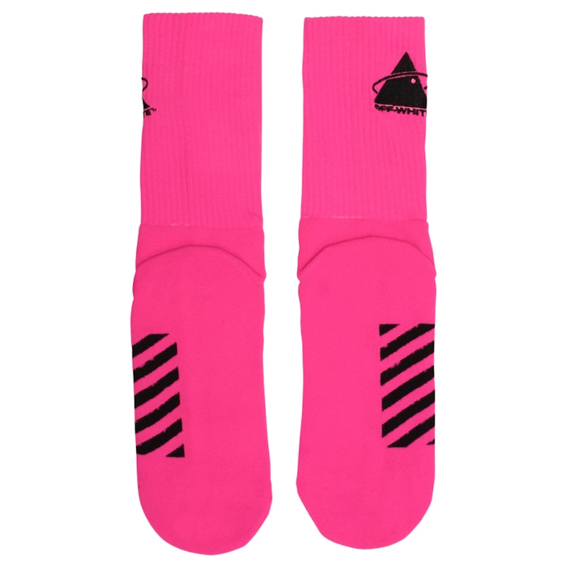 OFF-WHITE Triangle Planet Basic Socks Fuchsia/Black