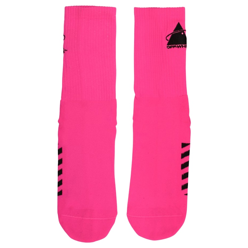 OFF-WHITE Triangle Planet Basic Socks Fuchsia/Black