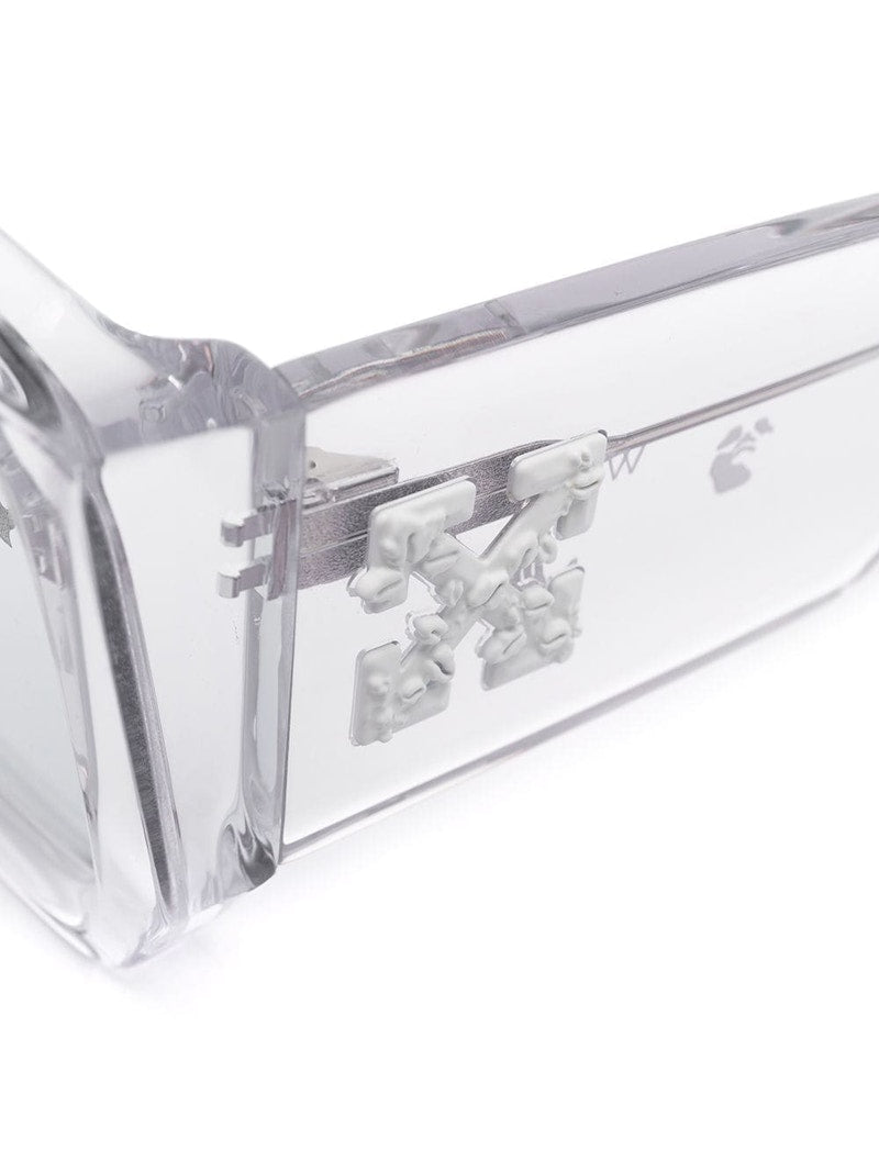 OFF-WHITE Tropez Rectangular Frame Sunglasses Transparent/White (OMRI013S21PLA0017900)
