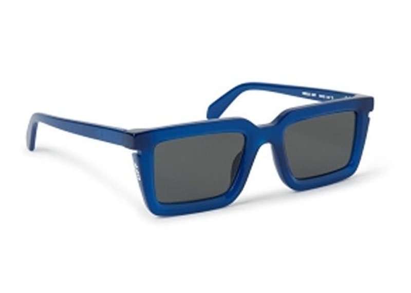 OFF-WHITE Tucson Square Sunglasses Blue/Dark Grey (OERI113S24PLA0014507-FR)