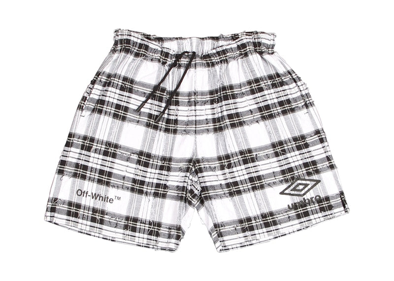 OFF-WHITE Umbro Check Shorts White