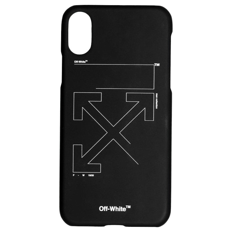 OFF-WHITE Unfinished Arrows iPhone X Case Black/White