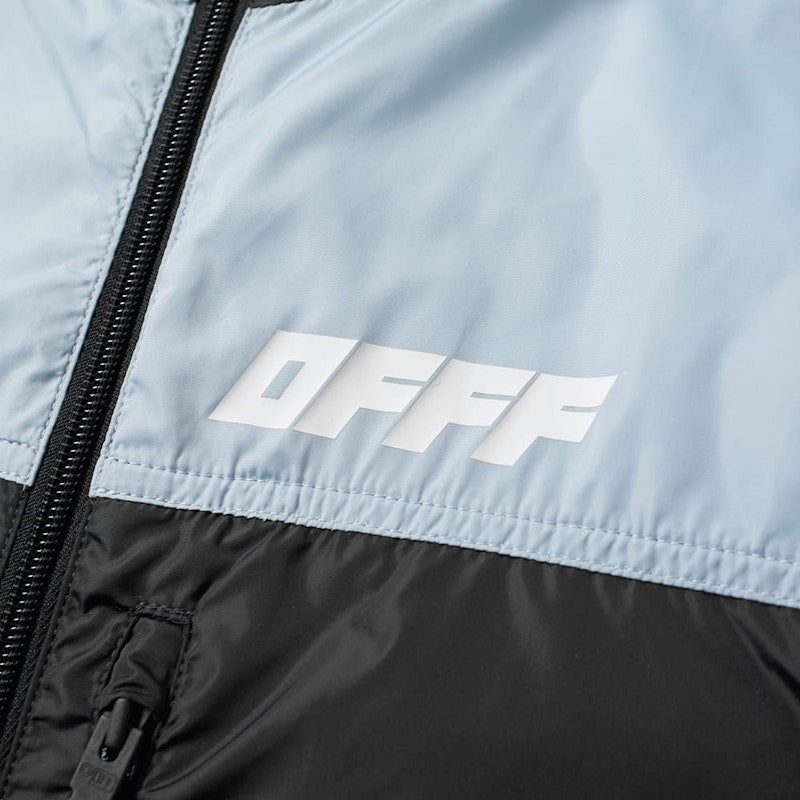 OFF-WHITE Unfinished Windbreaker Jacket Black/Grey