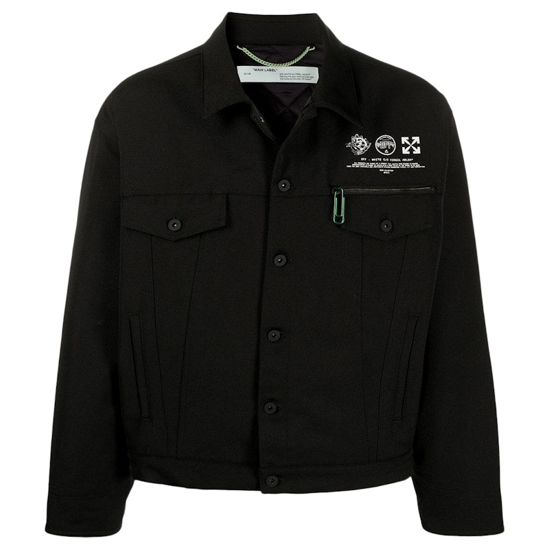 OFF-WHITE Universal Key Denim Jacket Black/White