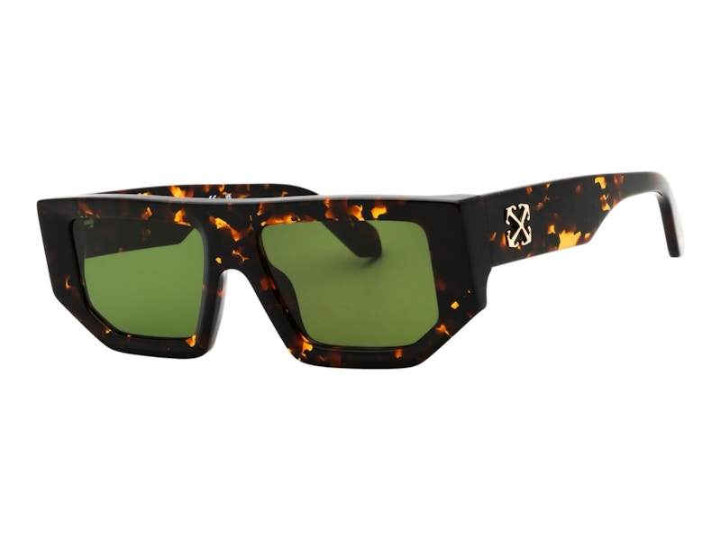 OFF-WHITE Vancouver Sunglasses Havana Green (OERI13FC99PLA0016055)