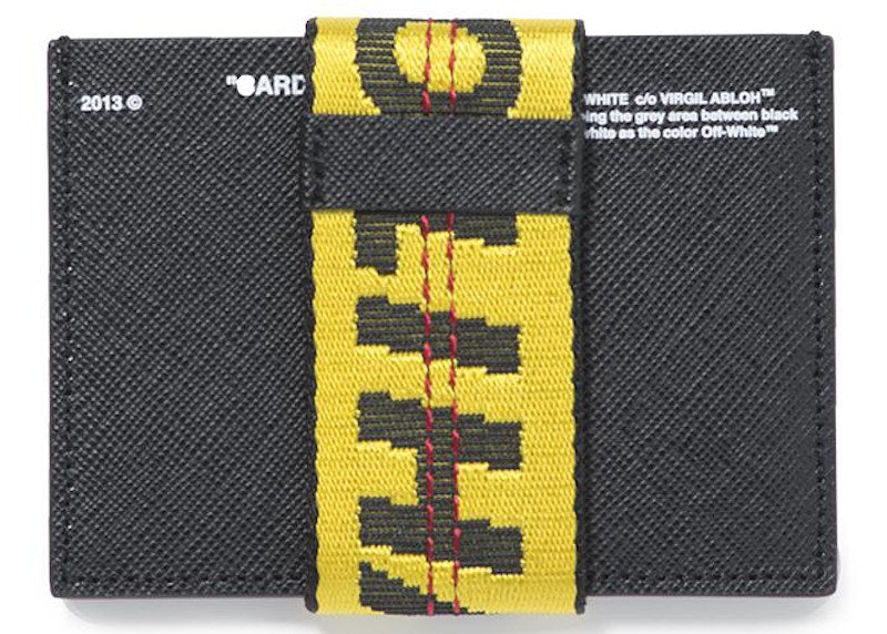 OFF-WHITE Virgil Abloh ICA Leather Card Holder Black