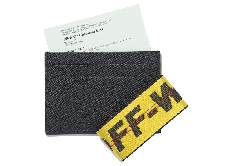 OFF-WHITE Virgil Abloh ICA Leather Card Holder Black