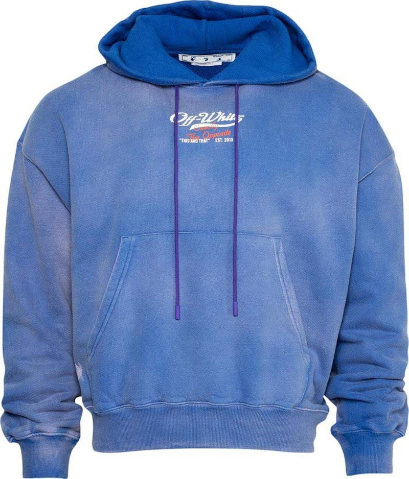 OFF-WHITE Wave Off Boxy Hoodie Purple/White