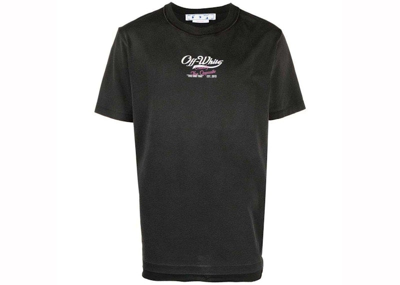 OFF-WHITE Wave Off Raw Slim T-shirt Black