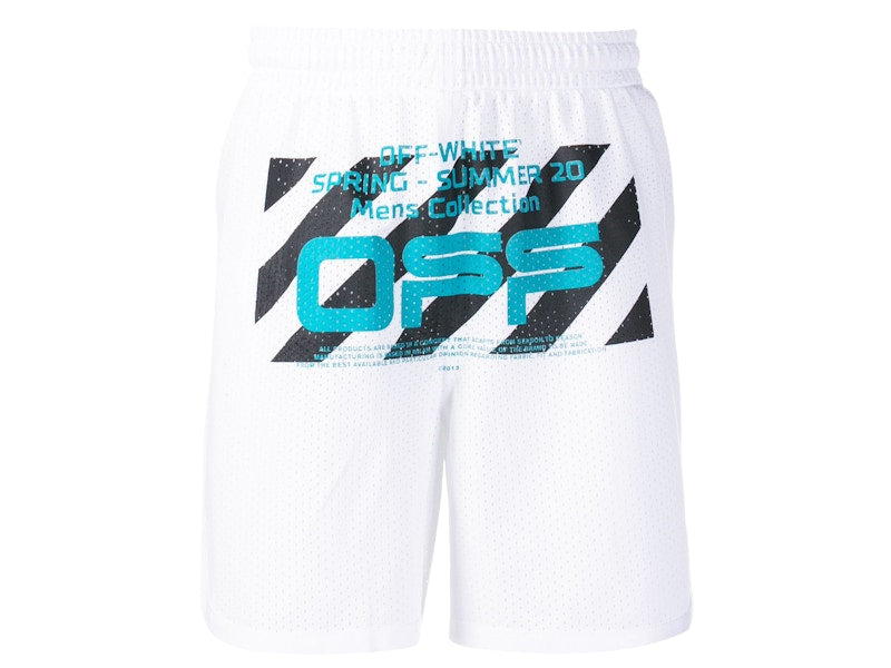 OFF-WHITE Wavy Line Mesh Shorts White/Multicolor