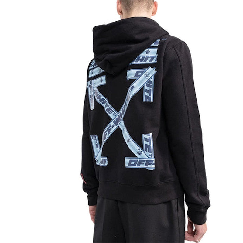OFF-WHITE We Arrow Tape Slim Hoodie Blue/Black