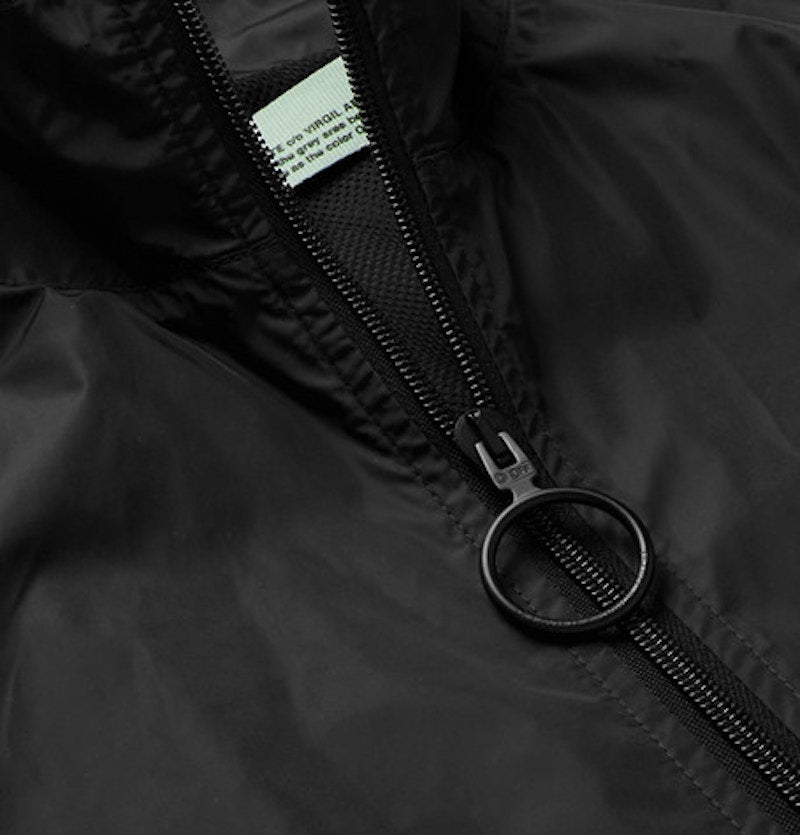 OFF-WHITE Webbing Trimmed Shell Track Jacket Black