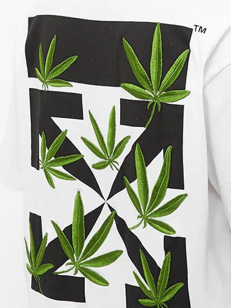 OFF-WHITE Weed Arrows Oversized T-Shirt White/Green
