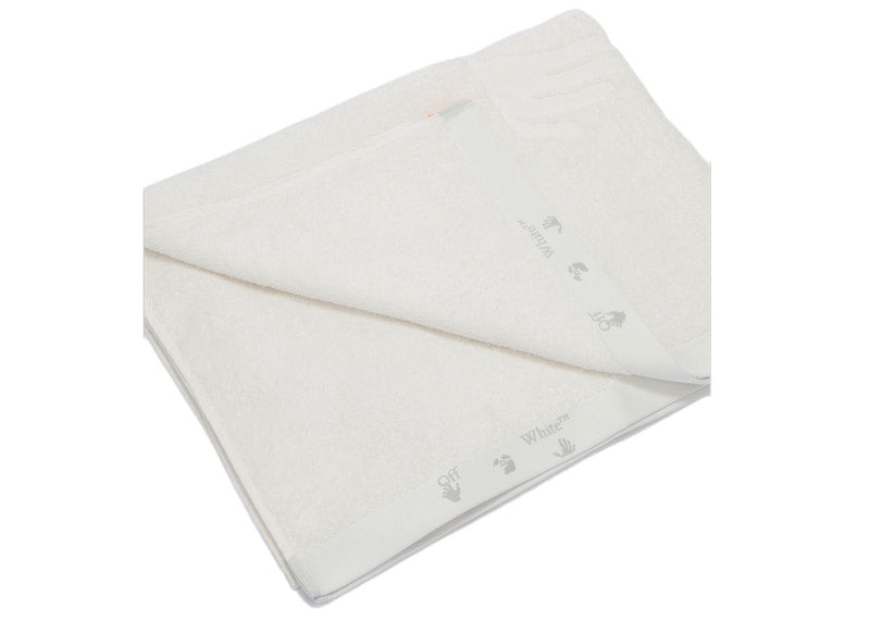 OFF-WHITE White Shower Towel With Logo