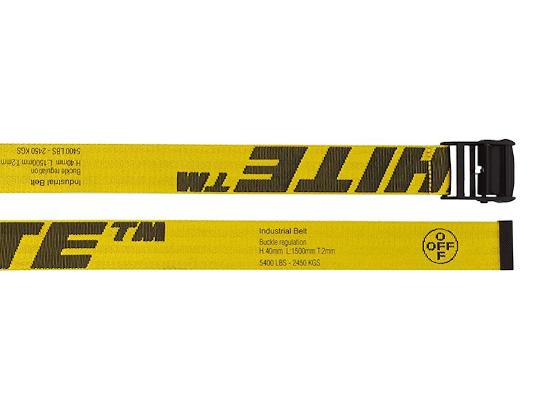 OFF-WHITE Womens 2.0 Industrial Logo Belt Yellow/Black