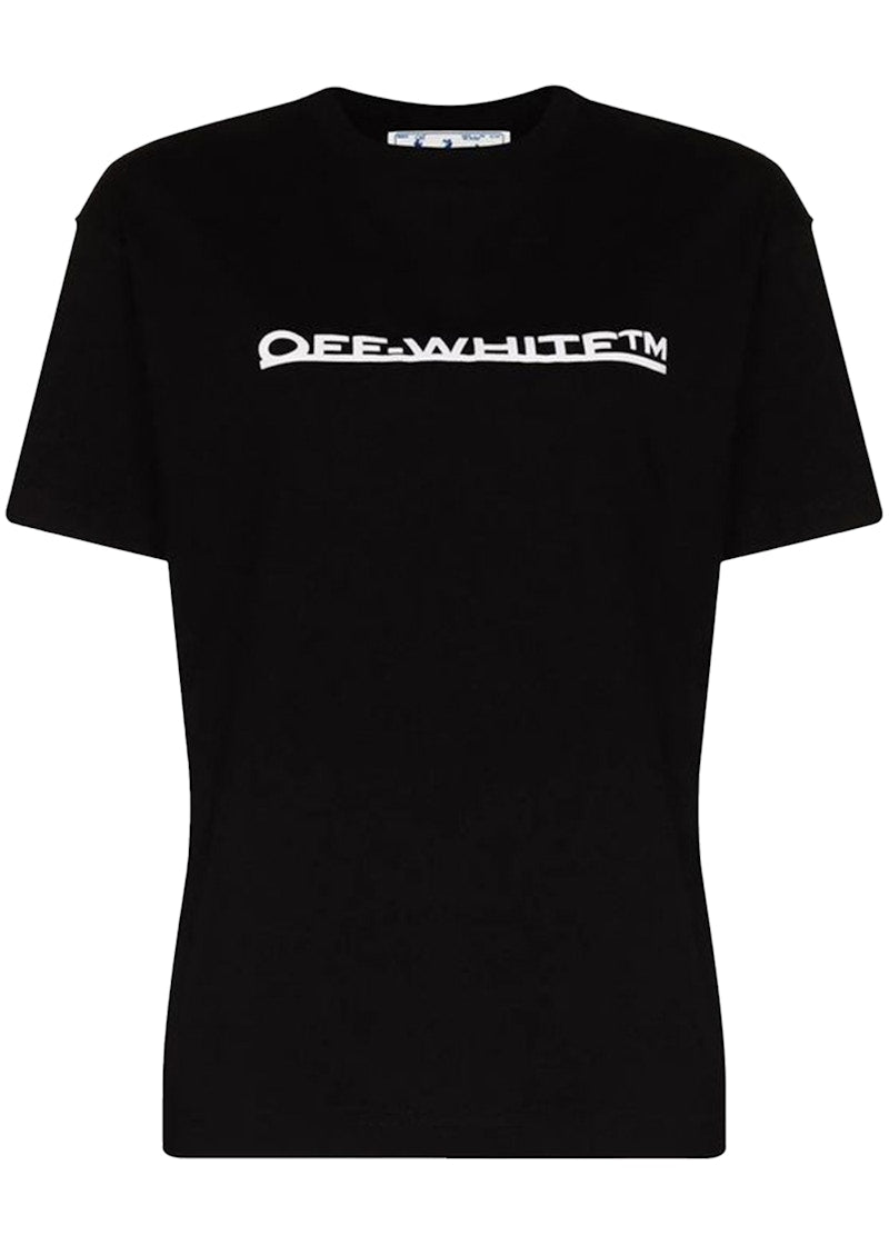 OFF-WHITE Womens Underlined Logo T-Shirt Black/White