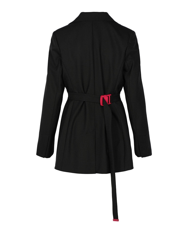 OFF-WHITE Wool Blend Relaxed Fit Blazer Black