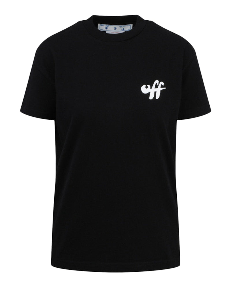 OFF-WHITE Women's Zebra Arrow Casual T-Shirt Black