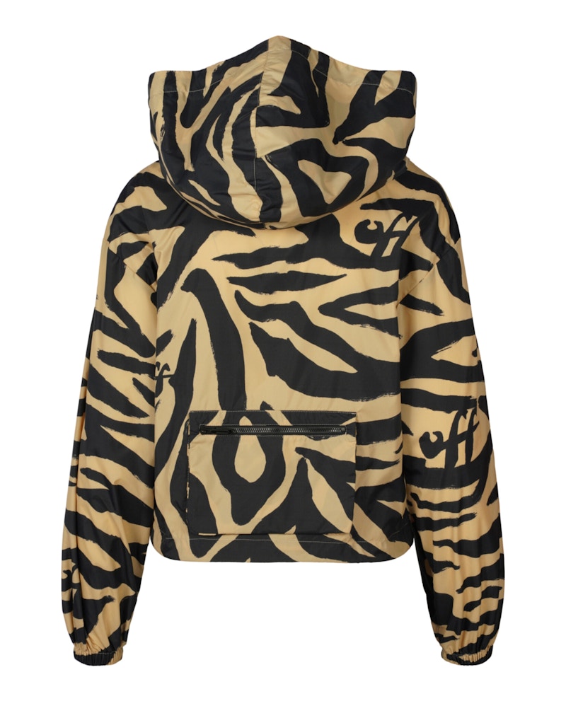 OFF-WHITE Zebra-Print Hooded Jacket Multi