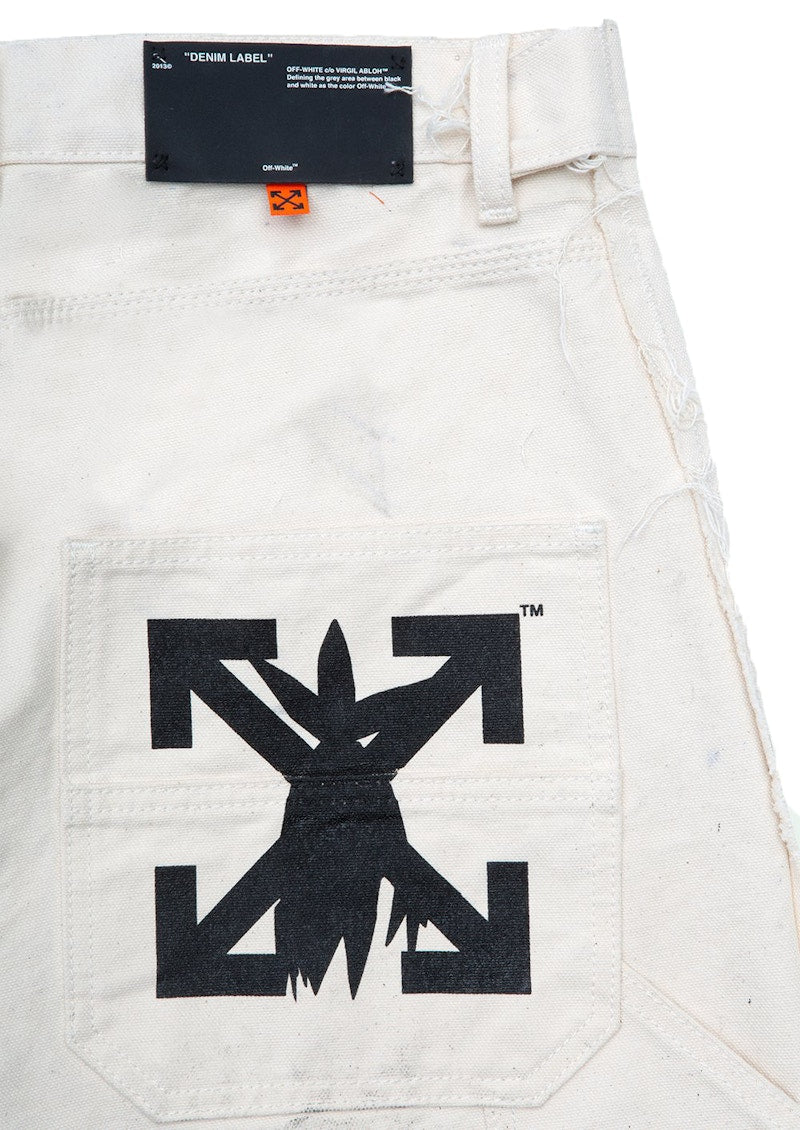 OFF-WHITE x Futura Washed Carpenter Denim Pants White/Multicolor