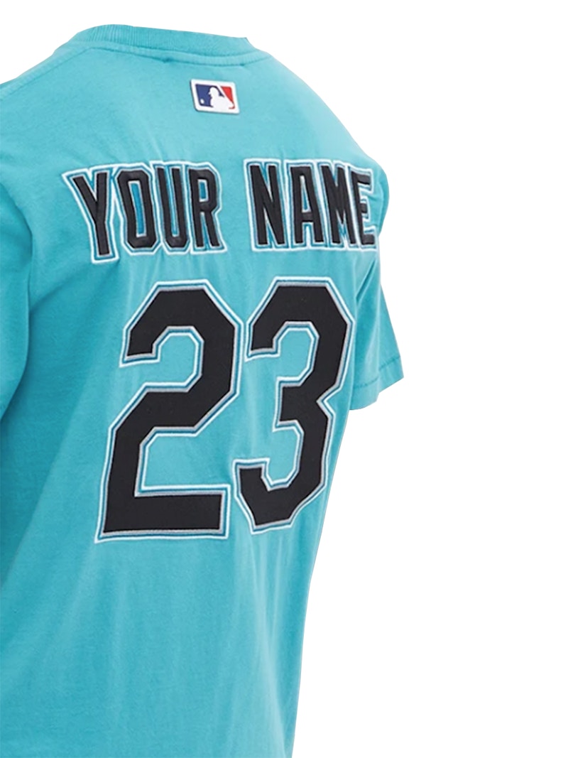 OFF-WHITE x MLB Miami Marlins T-Shirt Lake Blue/Black