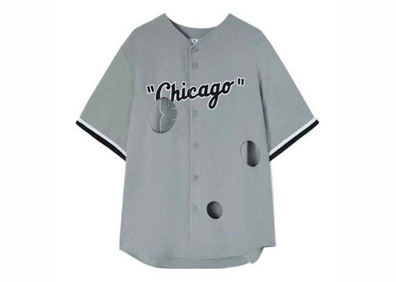 OFF-WHITE x MLB x Chicago WS Cheese Shirt Grey