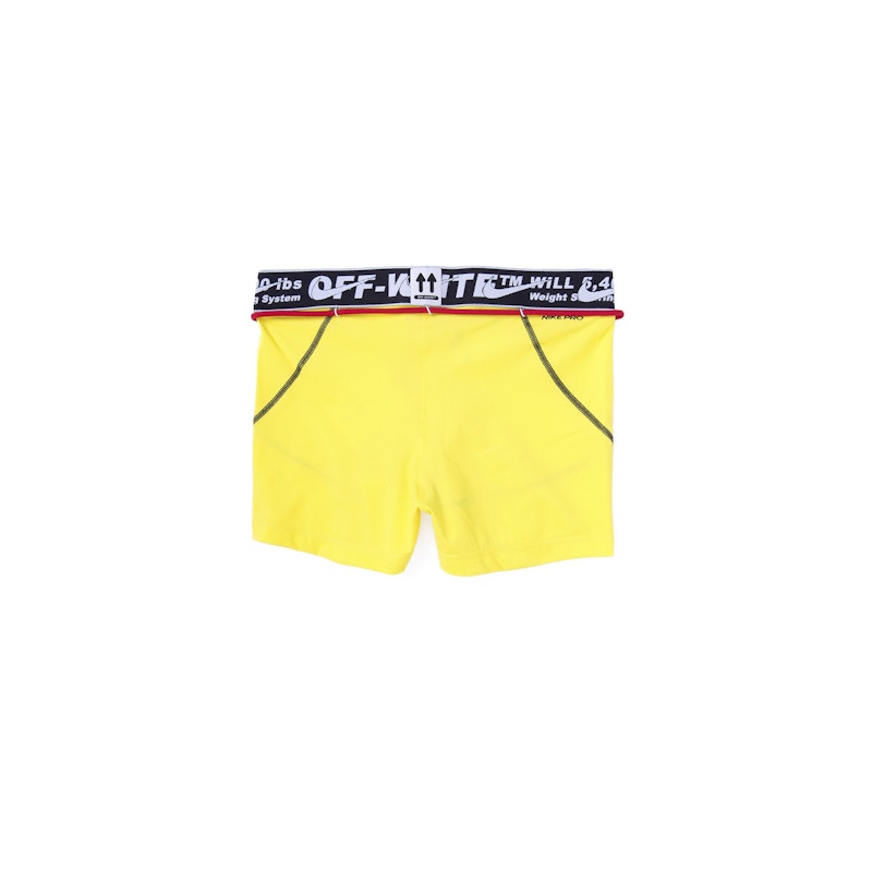 OFF-WHITE x Nike Women's Training Shorts Opti Yellow