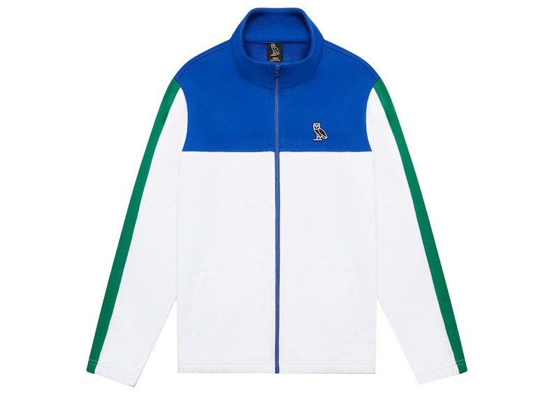OVO All Court Track Jacket White/Blue/Green