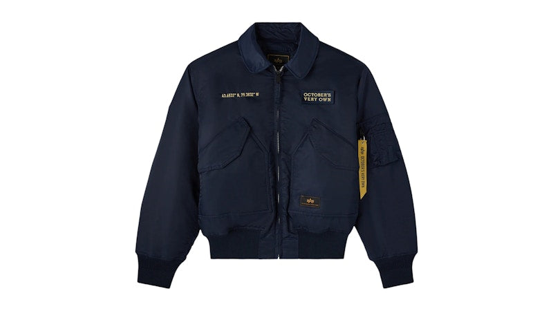 OVO Alpha Industries CW 45/P Bomber Jacket Replica Blue