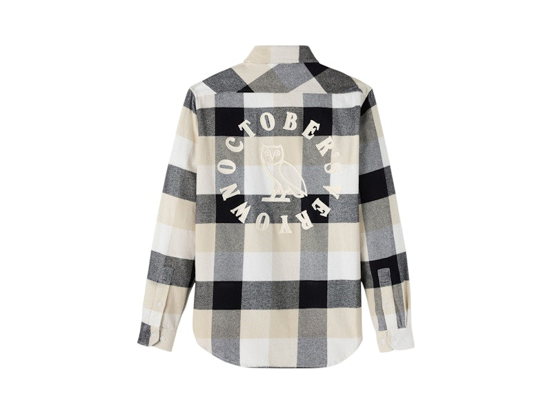 OVO Buffalo Plaid Flannel Shirt Black