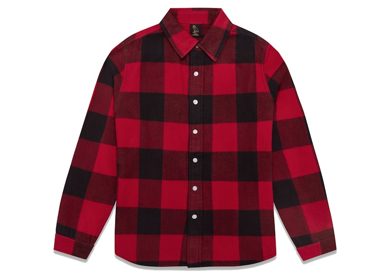 OVO Buffalo Plaid Flannel Shirt Red