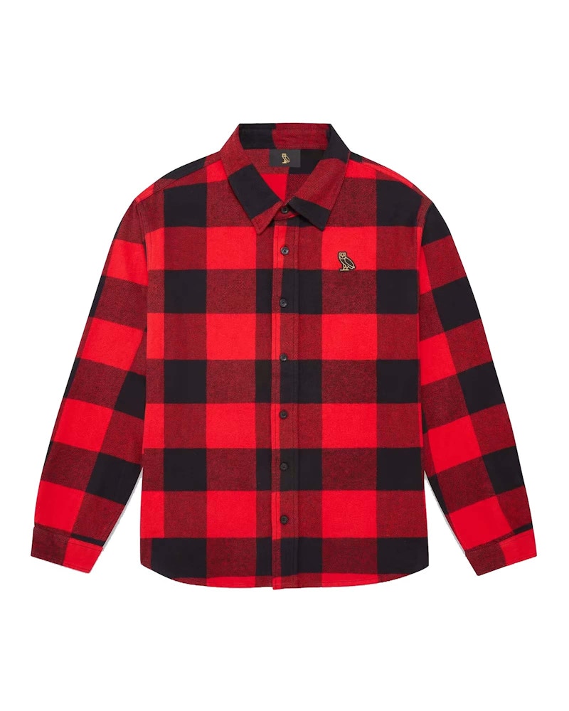 OVO Buffalo Plaid Flannel Shirt Red/Black