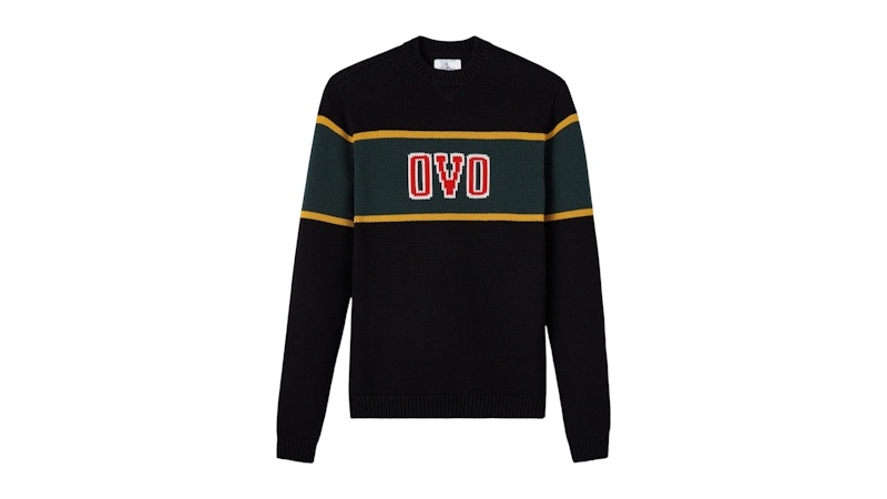 OVO Campus Intarsia Sweater Black