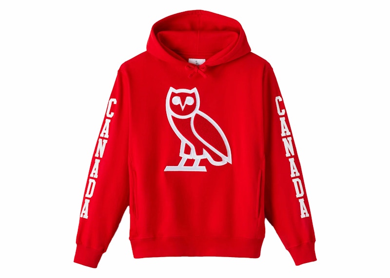 OVO Canada Day OG Owl Canada Exclusive Hoodie Red