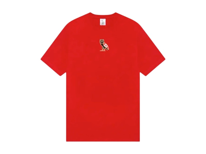 OVO Canada Flag Classic Owl T-shirt Red