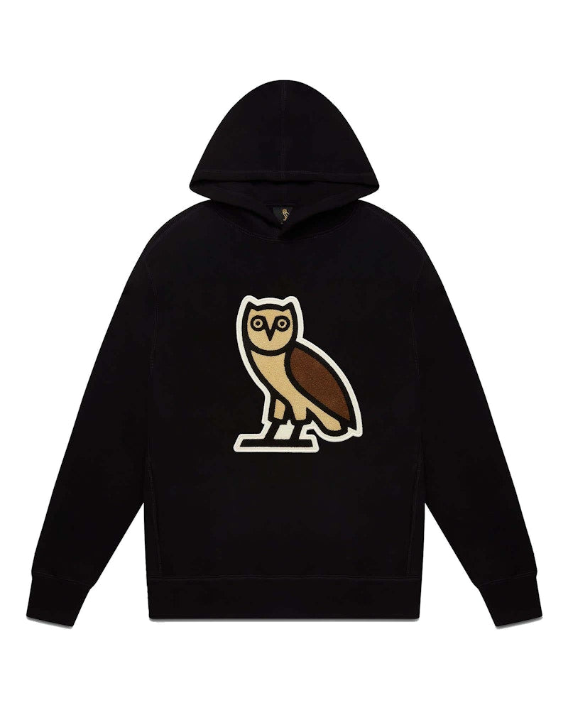 OVO Chenille Bubble Owl Hoodie Black