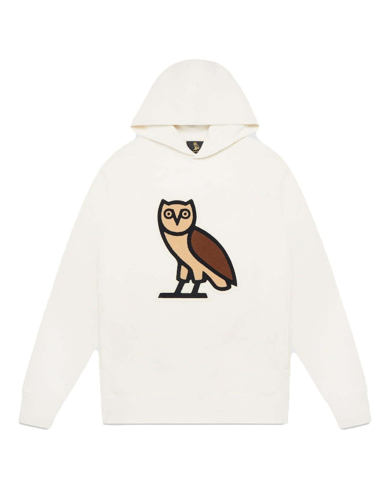 OVO Chenille Bubble Owl Hoodie Hoodie White
