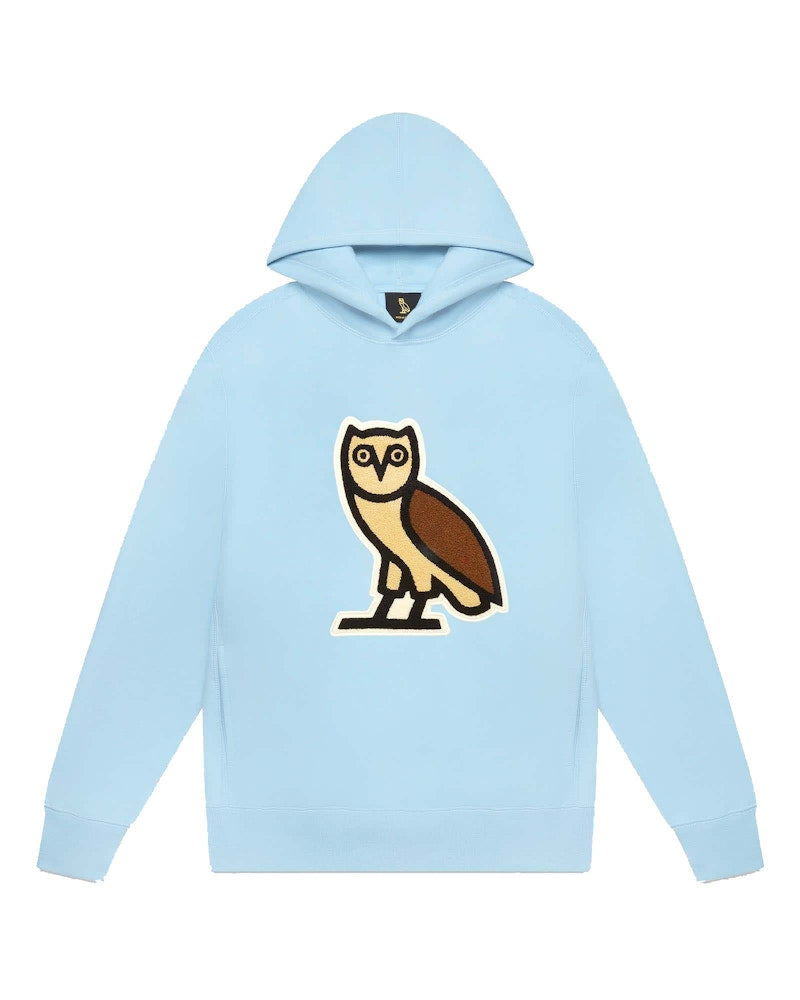 OVO Chenille Bubble Owl Hoodie Light Blue